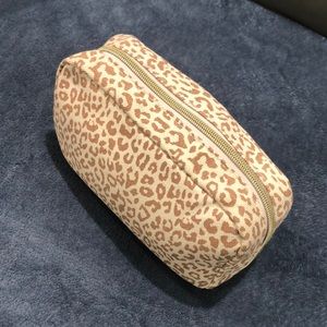 Cheetah print makeup bag